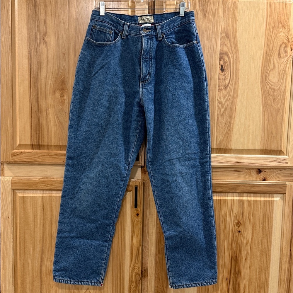 L.L. Bean Fleece Lined Original Relaxed Fit Outdoor Rustic Camping Blue Jean